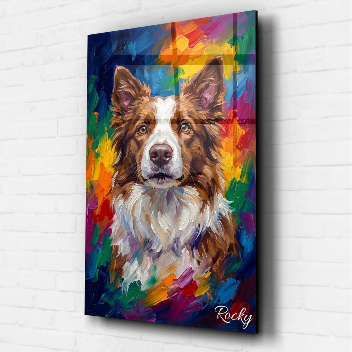Hundeportrait im Pop-Art Stil nach Foto - Acrylglas