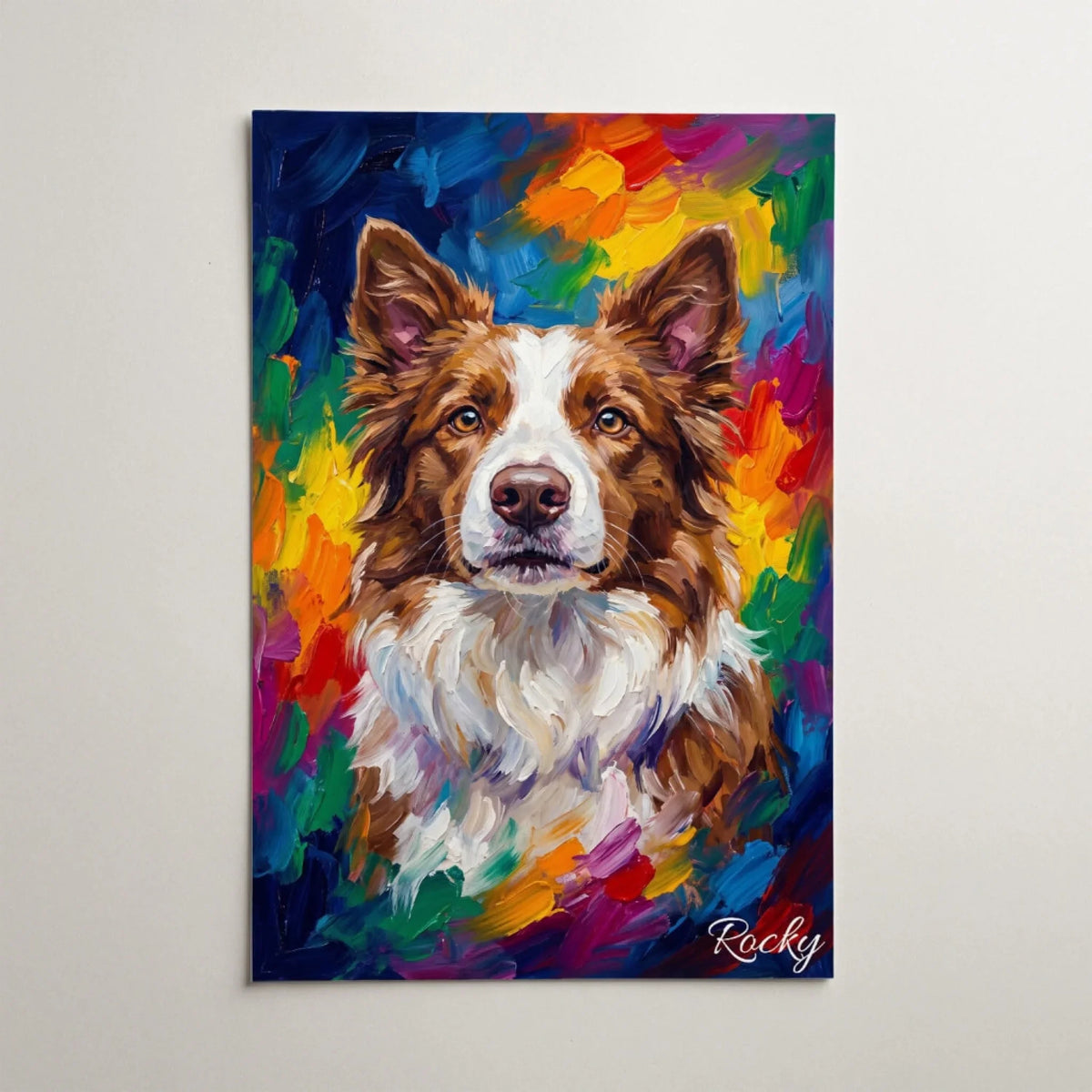Hundeportrait im Pop-Art Stil nach Foto - Poster