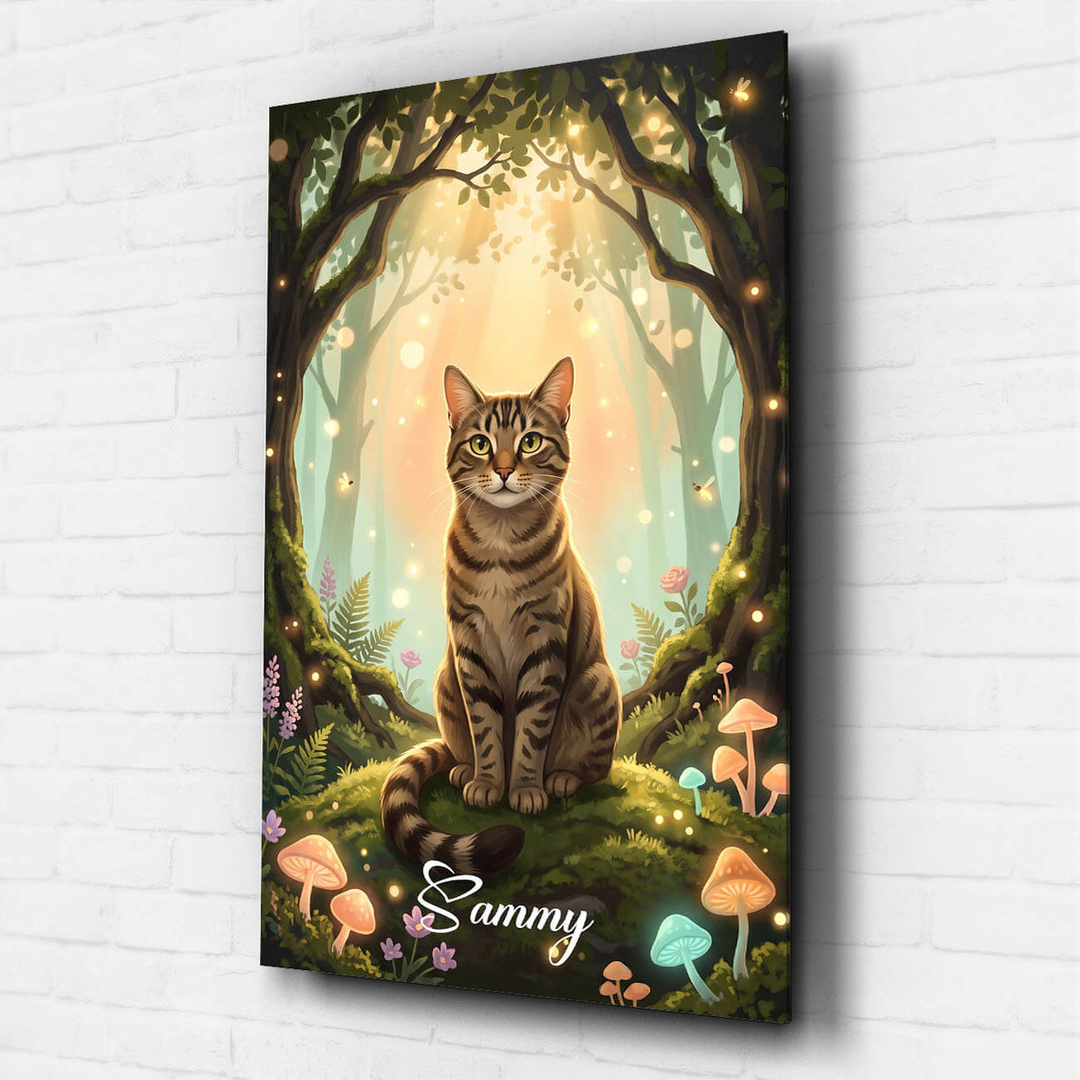 Katzenportrait im Fantasy / Cartoon Stil nach Foto - Acrylglas
