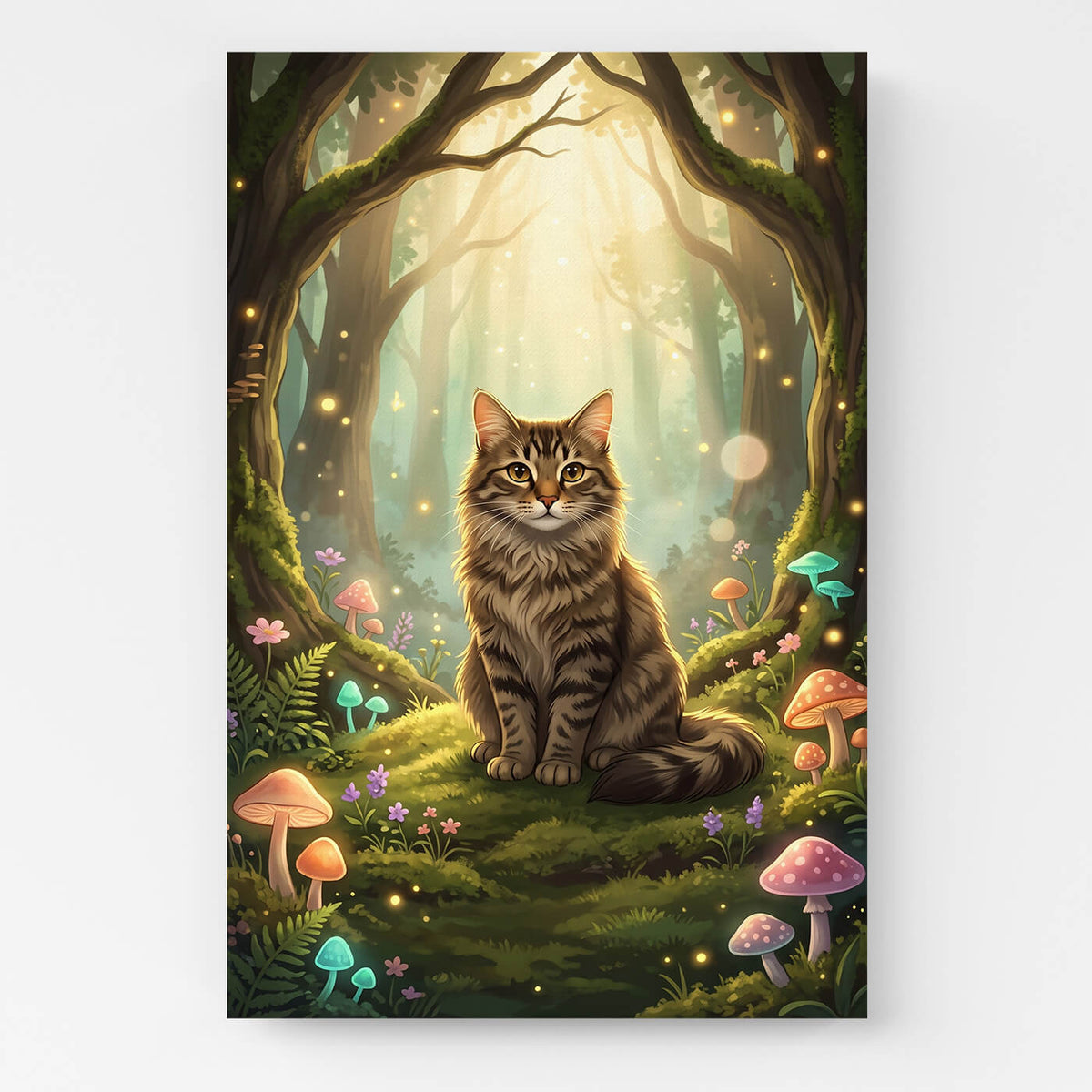 Katzenportrait im Fantasy / Cartoon Stil nach Foto - Leinwand