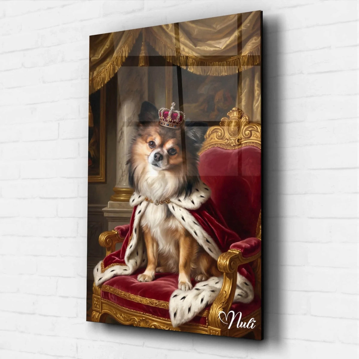 Hundeportrait im Renaissance-Stil nach Foto - Acrylglas
